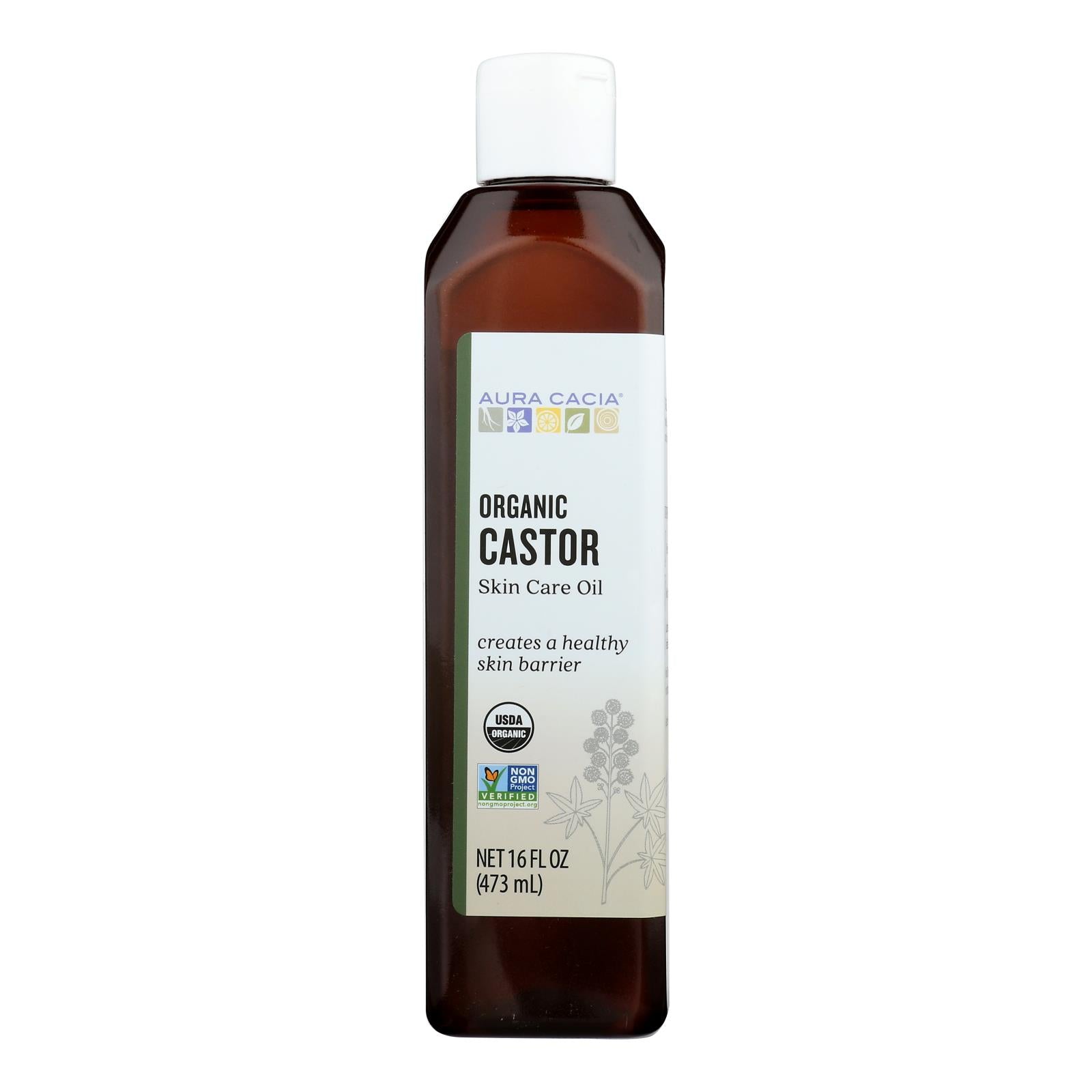 Aura Cacia - Skin Care Oil - Organic Castor Oil - 16 Fl Oz - GreatEagleInc