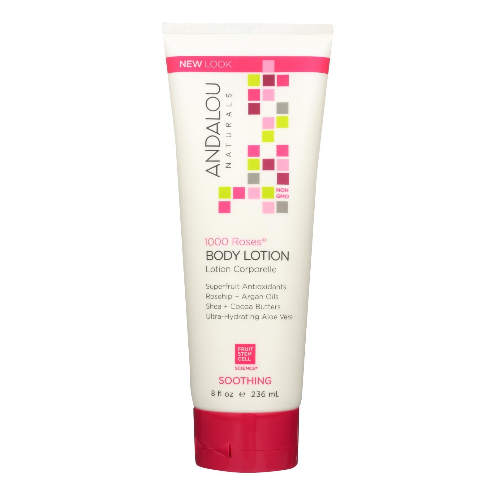 Andalou Naturals Soothing Body Lotion - 1000 Roses - 8 Oz - GreatEagleInc