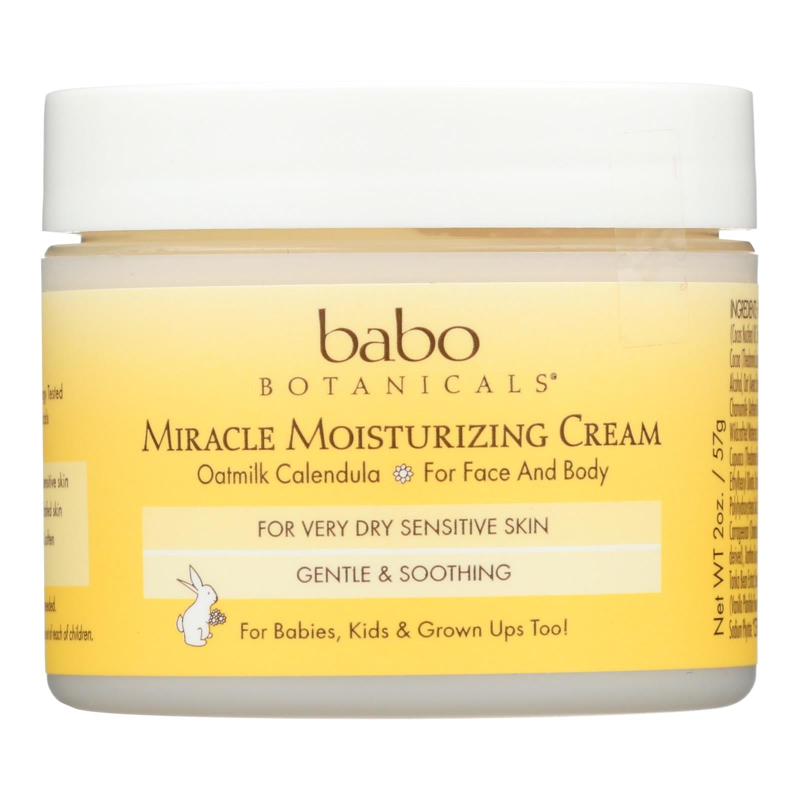 Babo Botanicals - Miracle Cream - Moisturizing - Oatmilk - 2 Oz - GreatEagleInc
