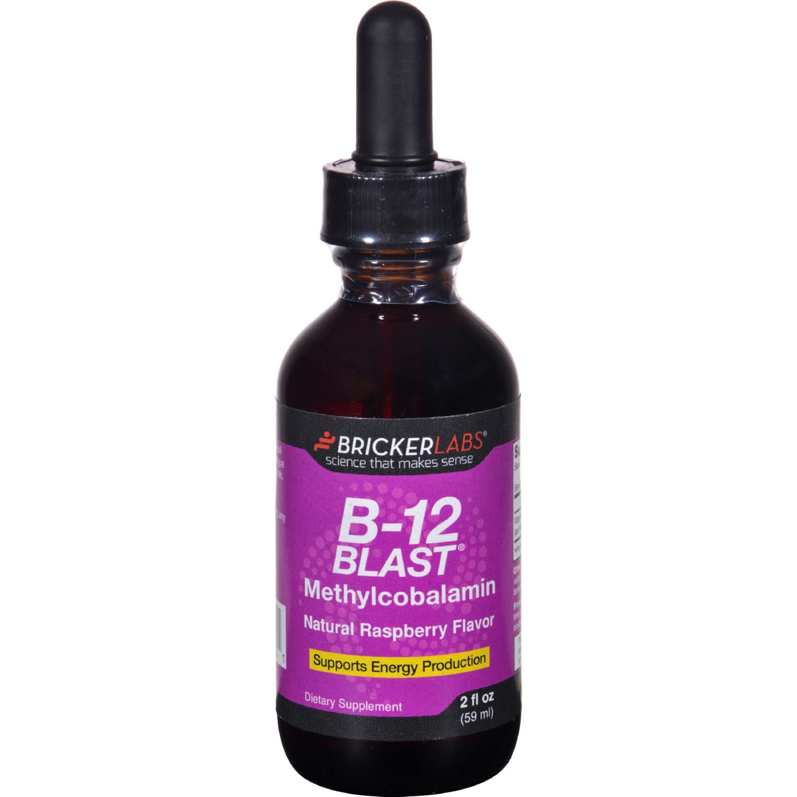 Bricker Labs - B-12 Blast - Methylcobalamin - Natural Raspberry - 2 Oz - GreatEagleInc