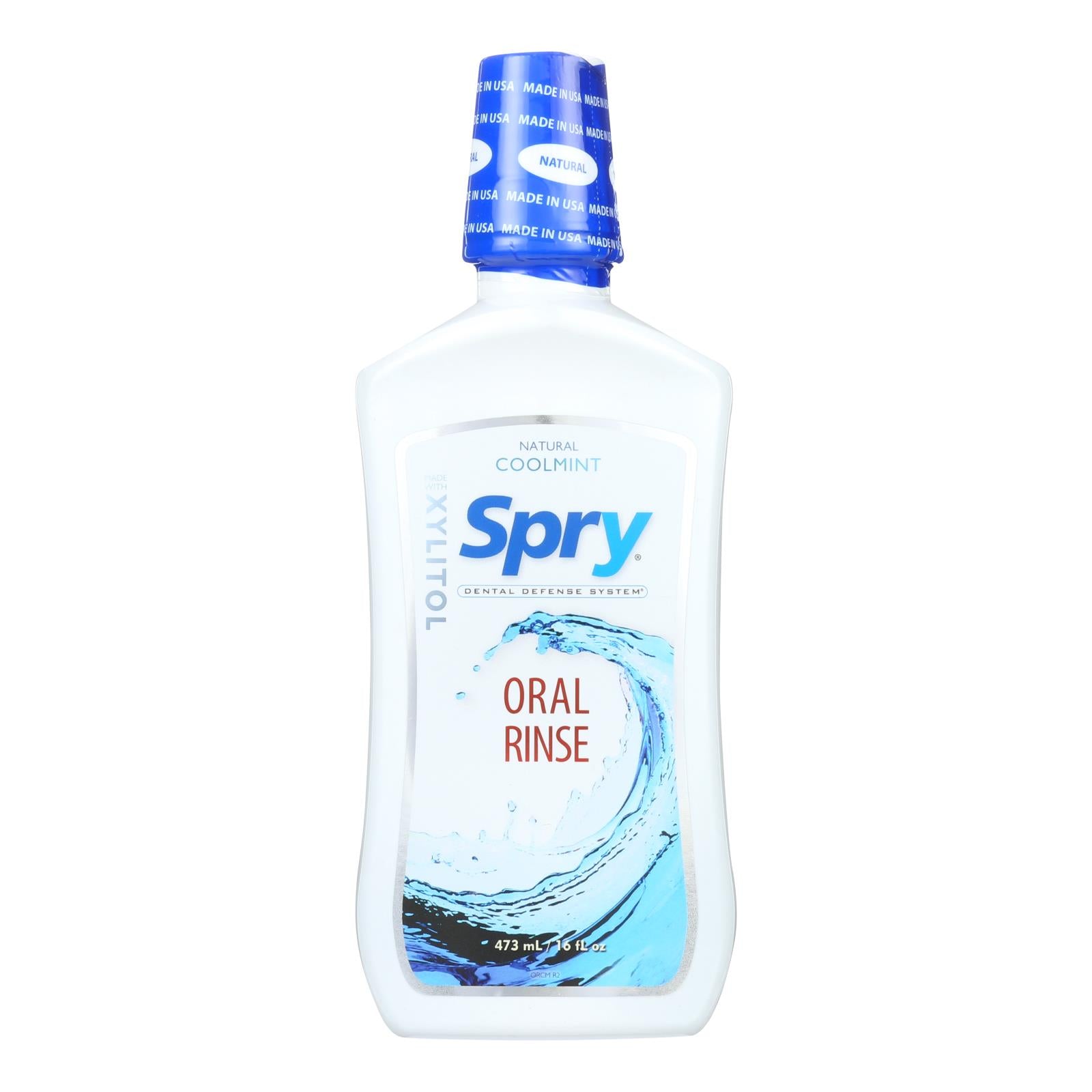 Spry Natural Oral Rinse - Cool Mint - 16 Fl Oz. - GreatEagleInc