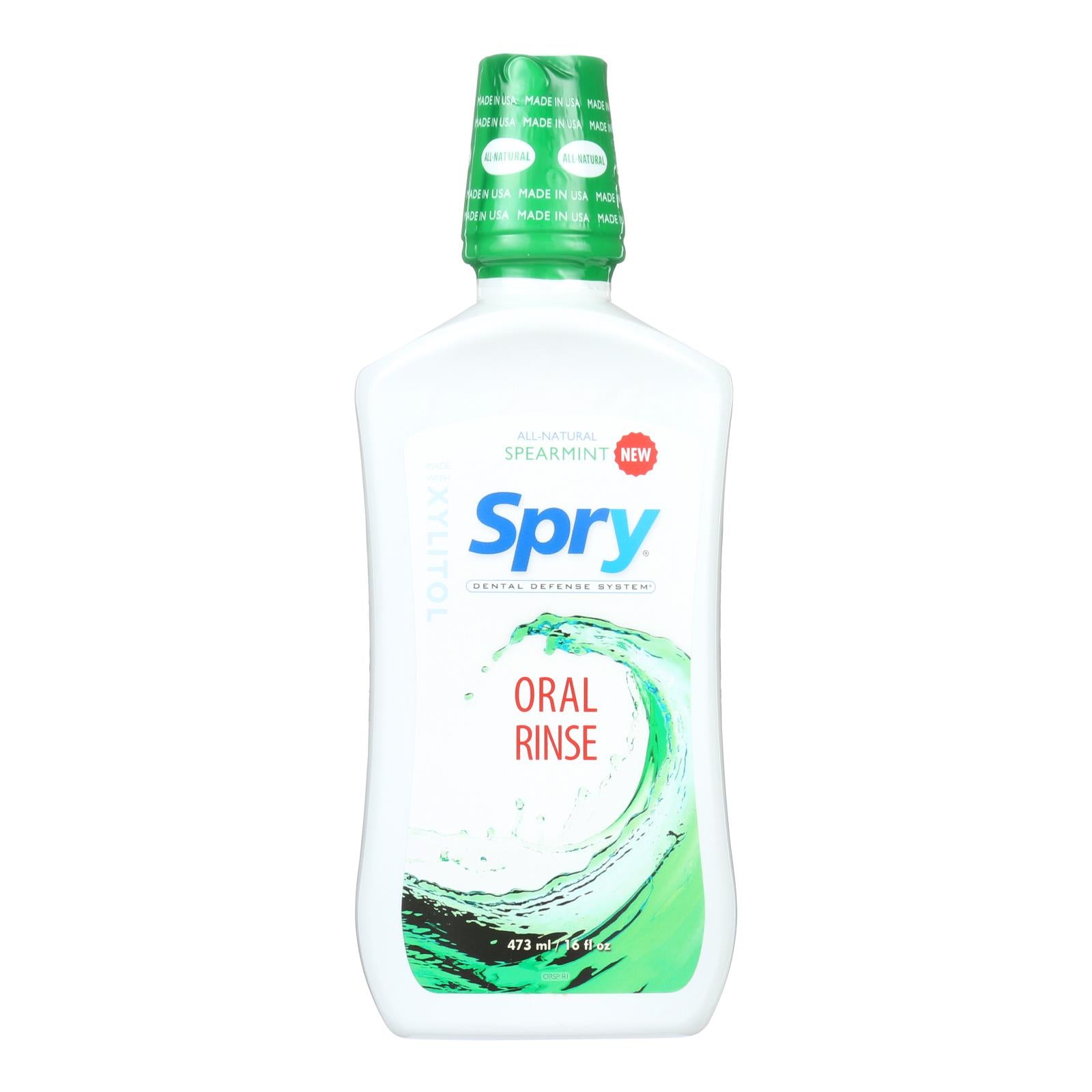 Spry Oral Rinse - Spearmint - 16 Fl Oz. - GreatEagleInc