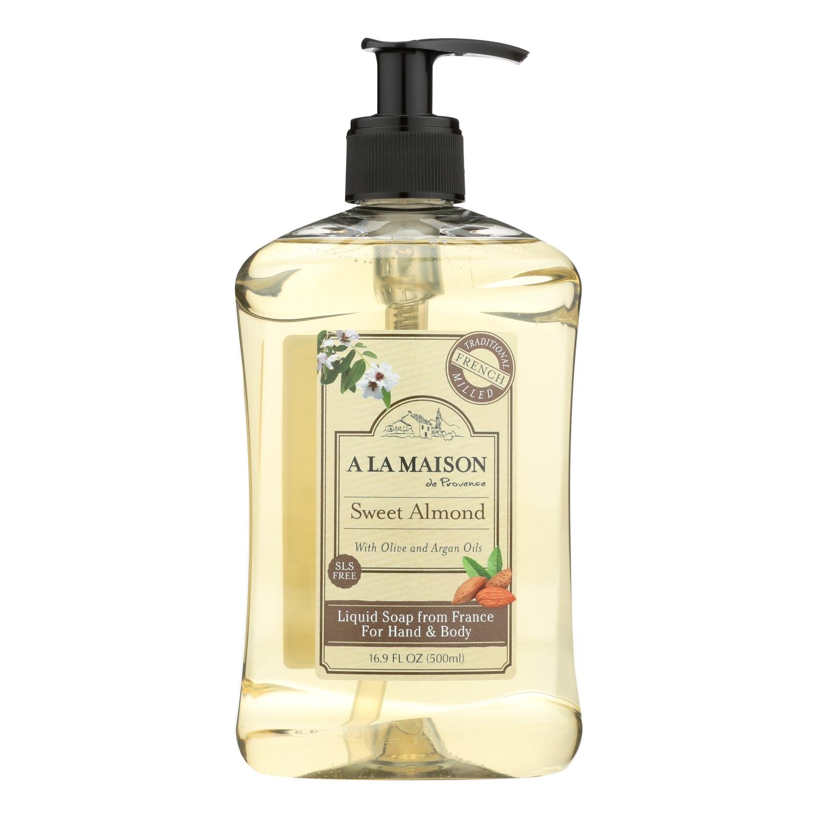 A La Maison - French Liquid Soap - Sweet Almond - 16.9 Fl Oz - GreatEagleInc
