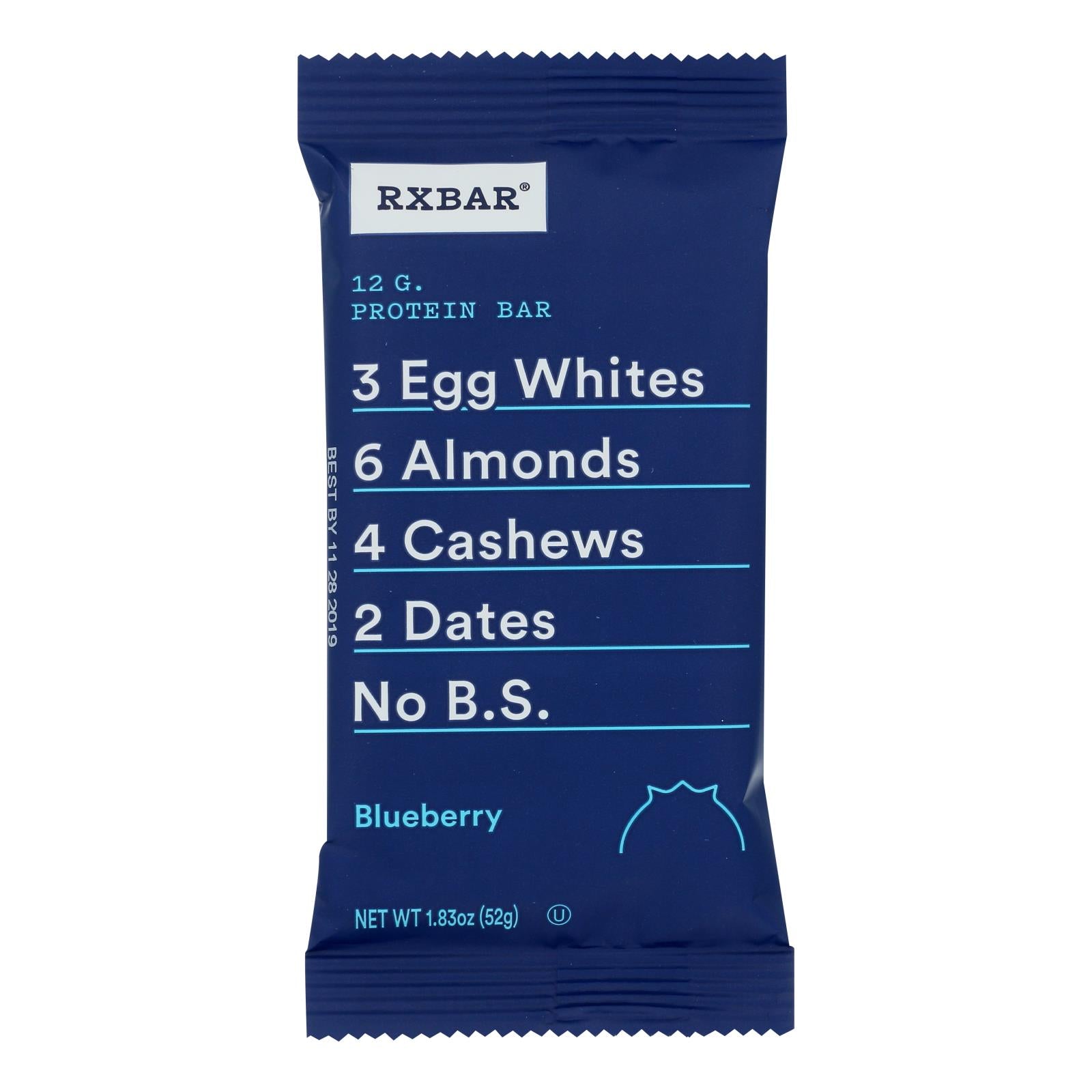 Rxbar - Protein Bar - Blueberry - Case Of 12 - 1.83 Oz. - GreatEagleInc