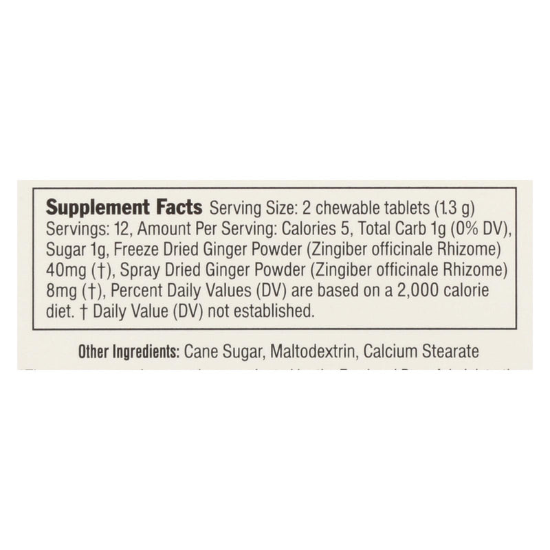 Ginger People Ginger Rescue - Strong - 24 Chewable Tablets - Case Of 10 - GreatEagleInc