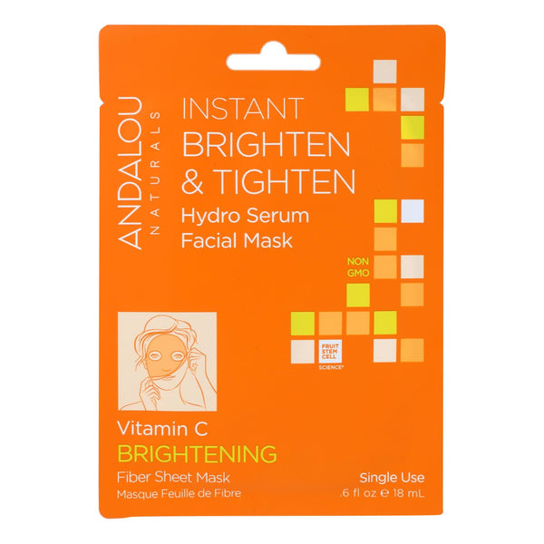 Andalou Naturals Instant Brighten & Tighten Facial Mask - Vitamin C - Case Of 6 - 0.6 Fl Oz - GreatEagleInc