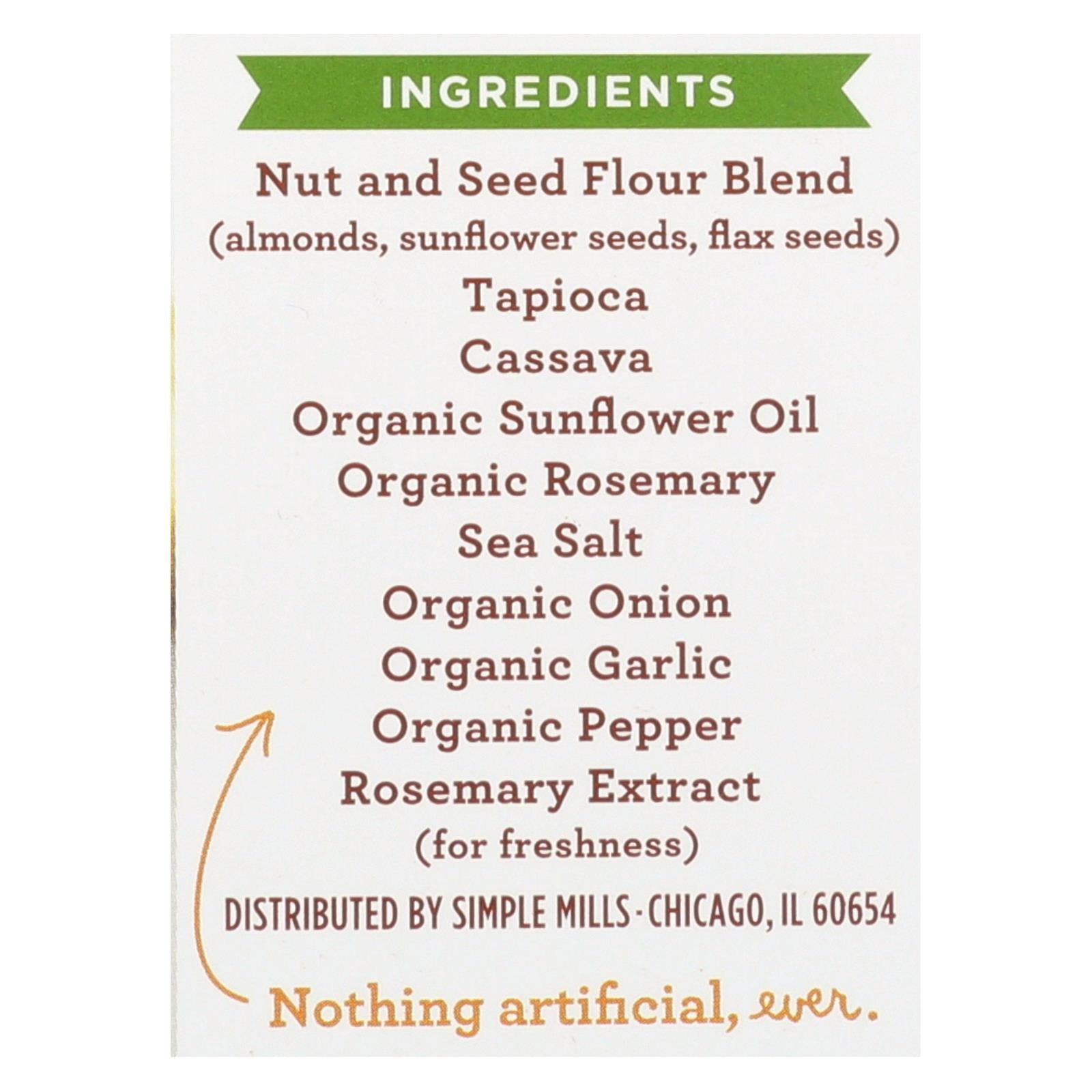 Simple Mills Rosemary And Sea Salt Almond Flour Crackers - Case Of 6 - 4.25 Oz. - GreatEagleInc