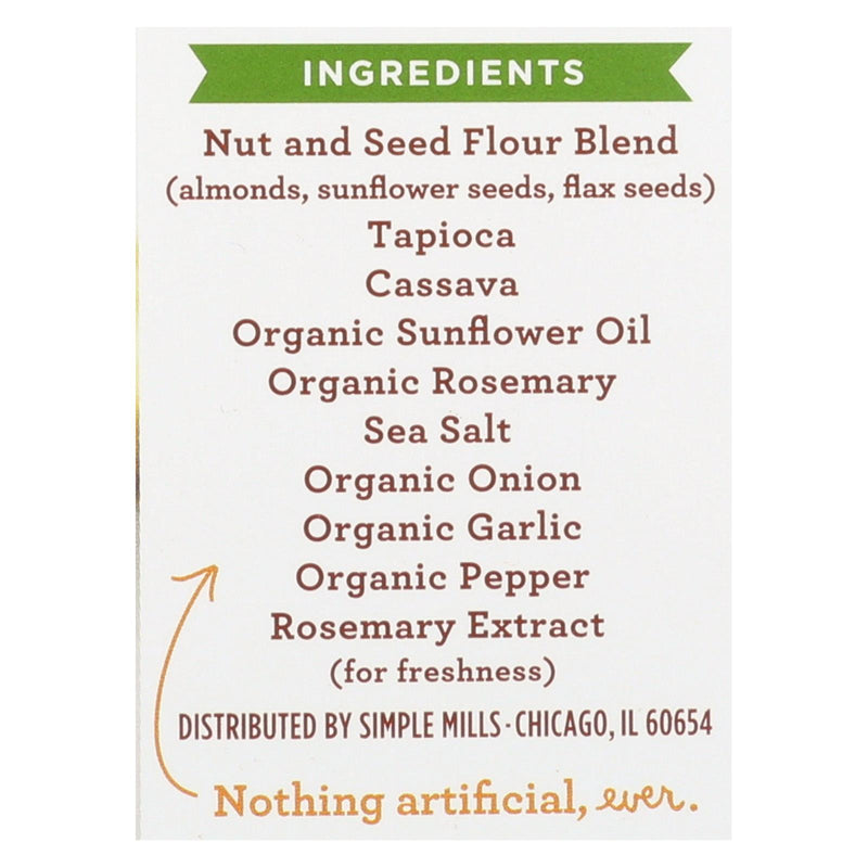 Simple Mills Rosemary And Sea Salt Almond Flour Crackers - Case Of 6 - 4.25 Oz. - GreatEagleInc