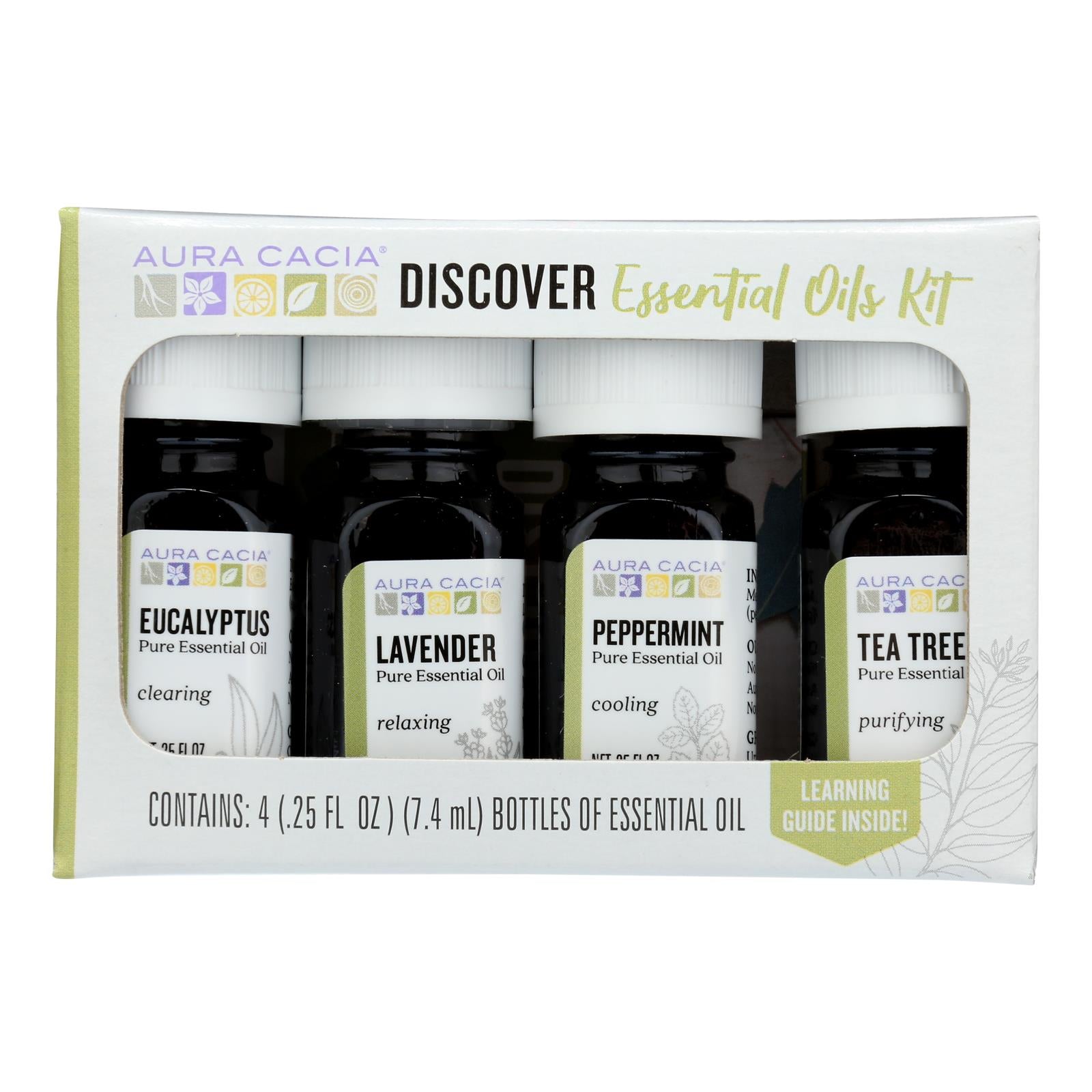 Aura Cacia - Essential Oil - Discovery Kit - 0.25 Fl Oz. - Eco-Friendly Home & Grocery