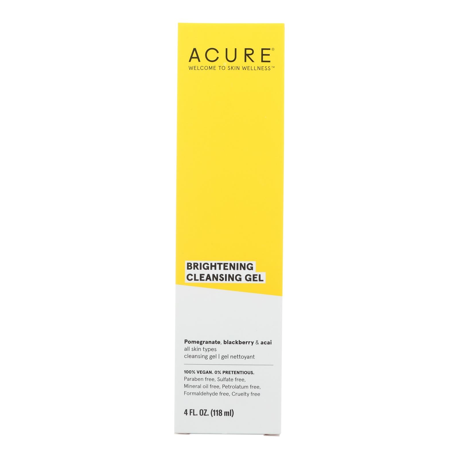 Acure - Facial Cleansing Gel - Superfruit And Chlorella - 4 Fl Oz. - GreatEagleInc
