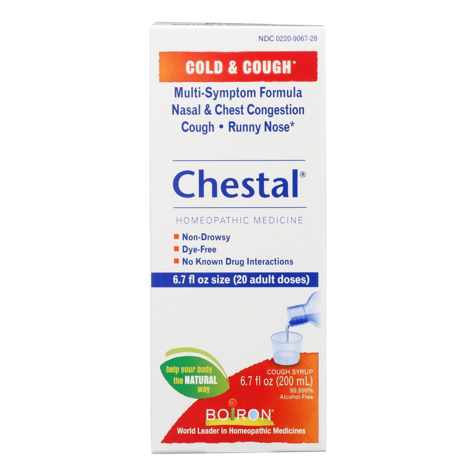 Boiron - Chestal Cold N Cough - Adult - 6.7 Fl Oz - GreatEagleInc