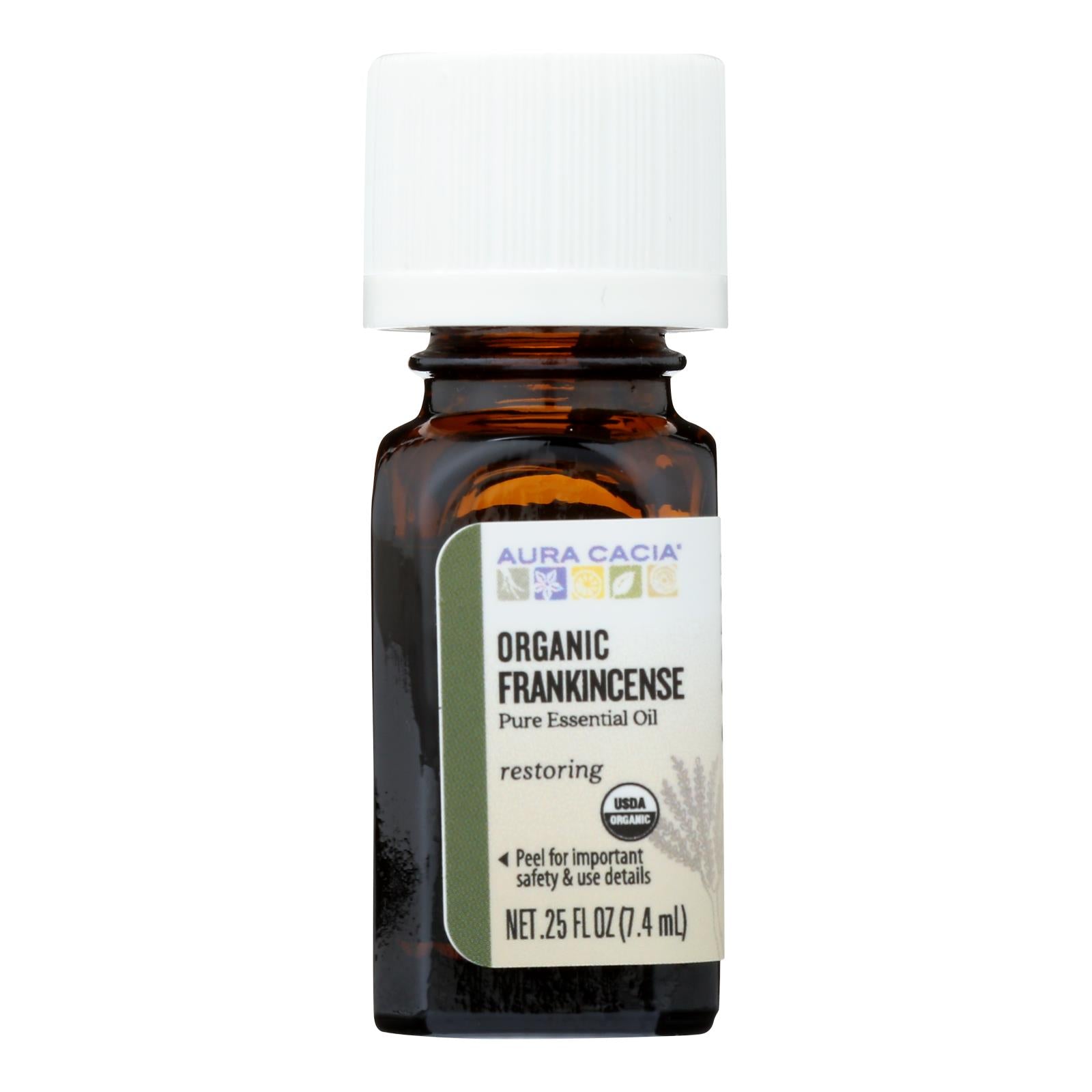 Aura Cacia - Organic Essential Oil - Frankincense - .25 Fl Oz - GreatEagleInc