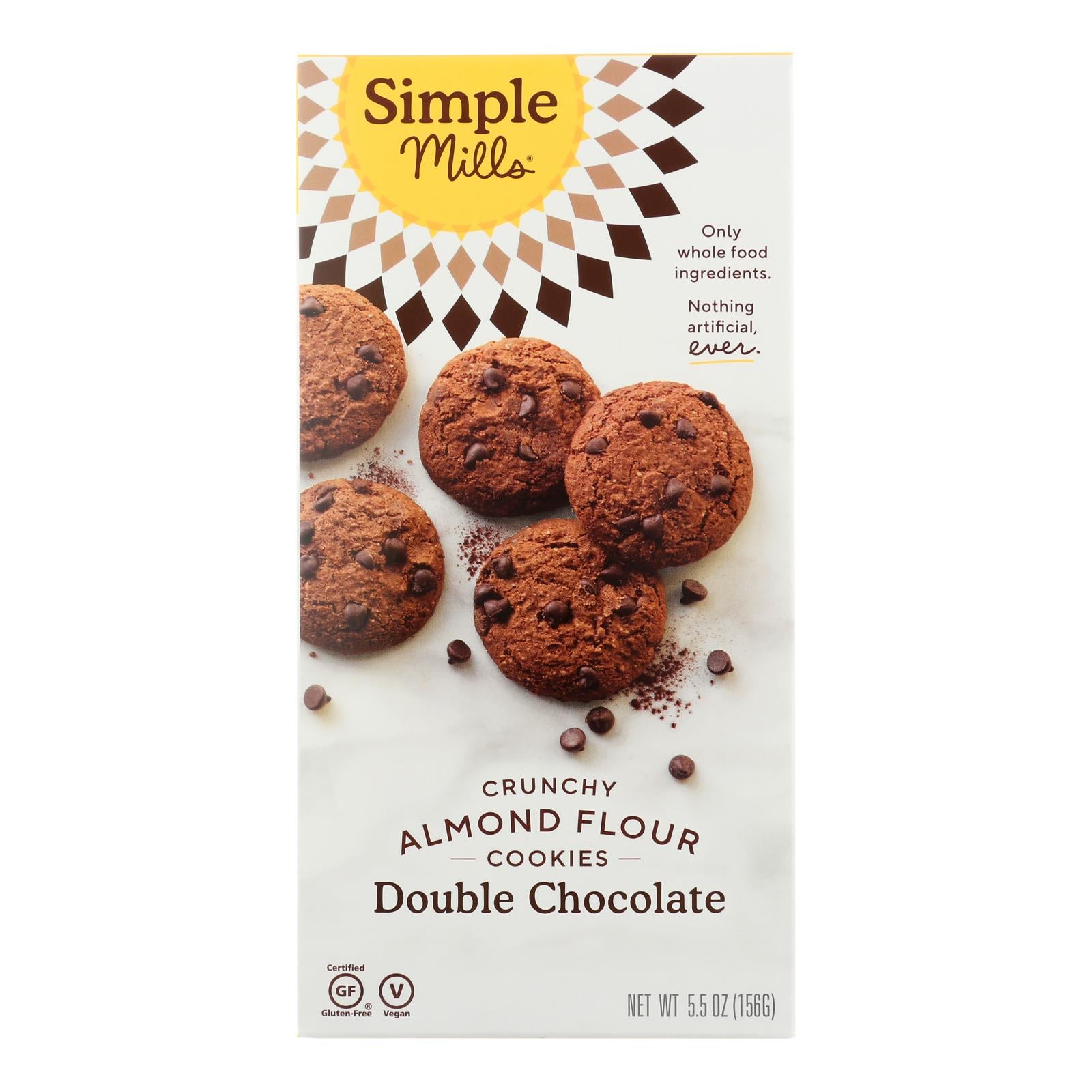 Simple Mills Cookies - Crunchy Double Chocolate - Case Of 6 - 5.5 Oz - GreatEagleInc