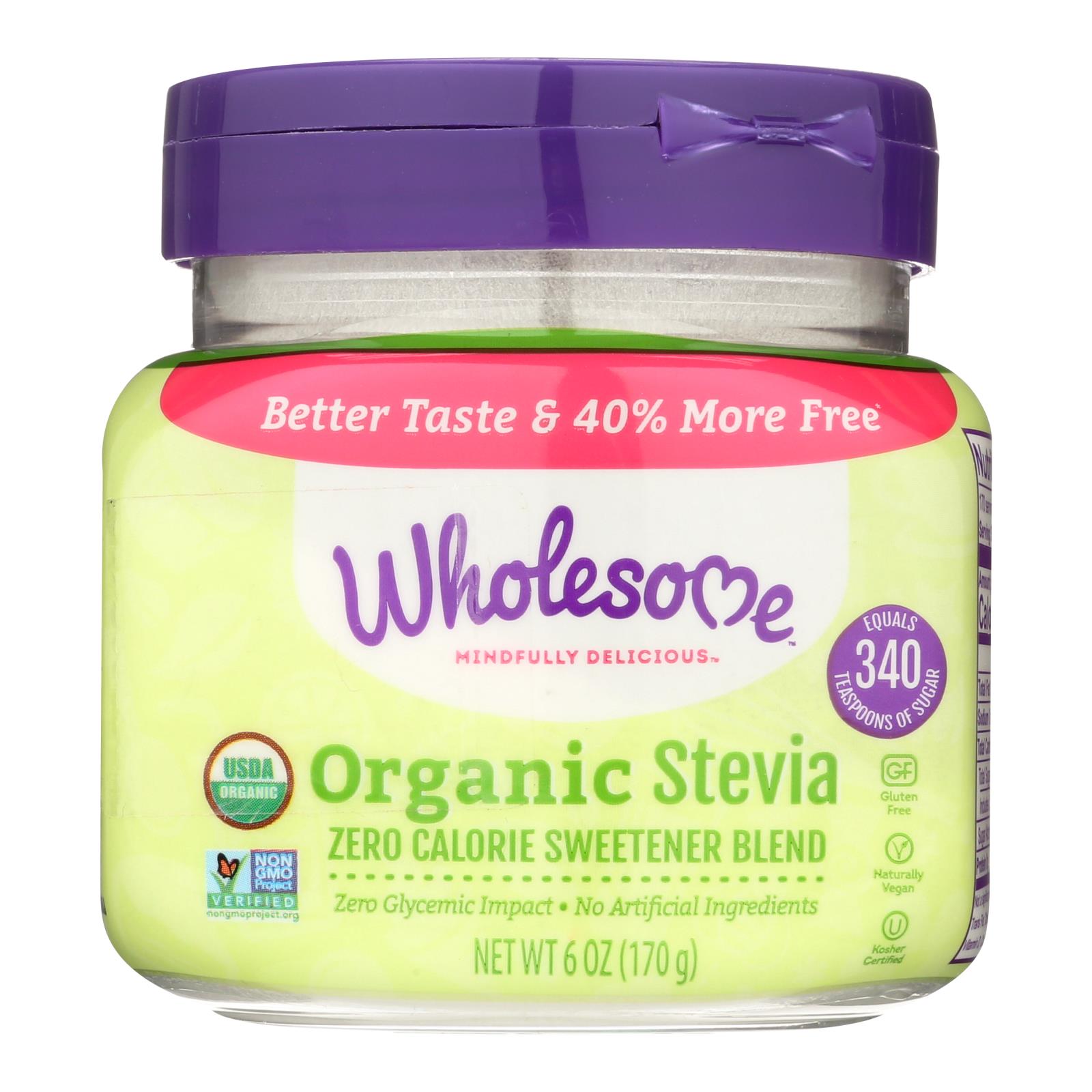 Wholesome! Organic Stevia Jar - Case Of 6 - 6 Oz - GreatEagleInc