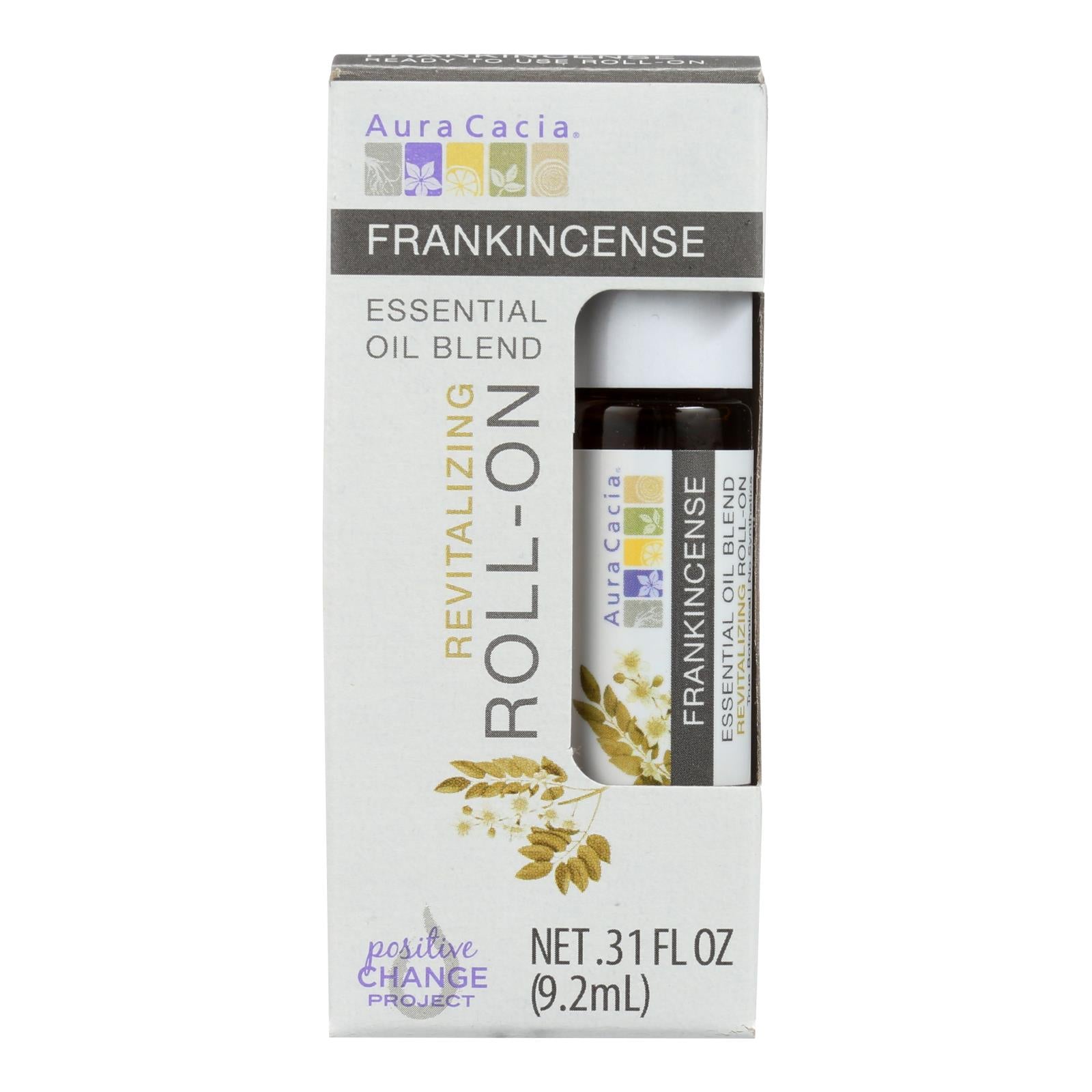 Aura Cacia - Roll On Essential Oil - Frankincense - Case Of 4 - .31 Fl Oz - GreatEagleInc