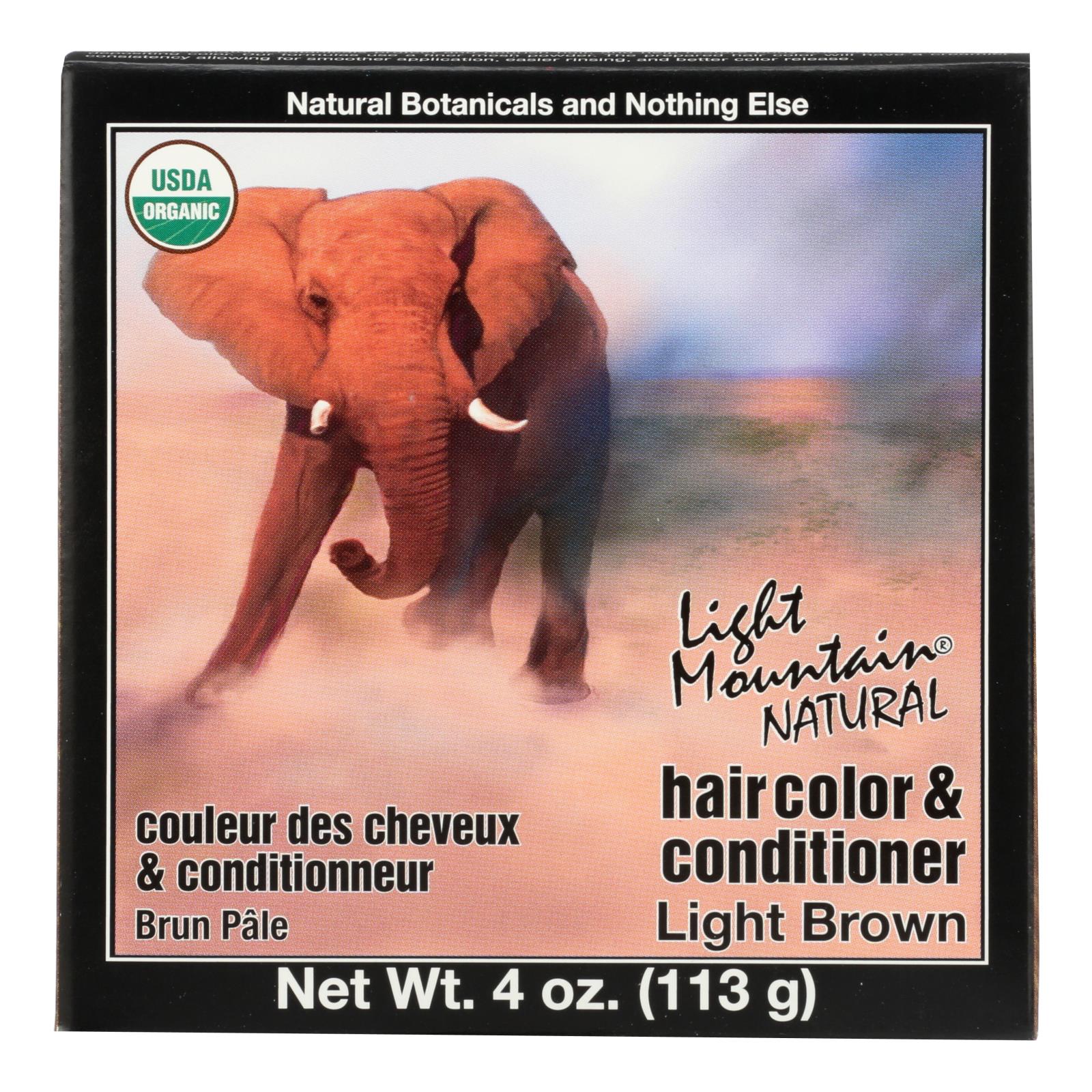 Light Mountain Hair Color/conditioner - Organic - Light Brown - 4 Oz - GreatEagleInc