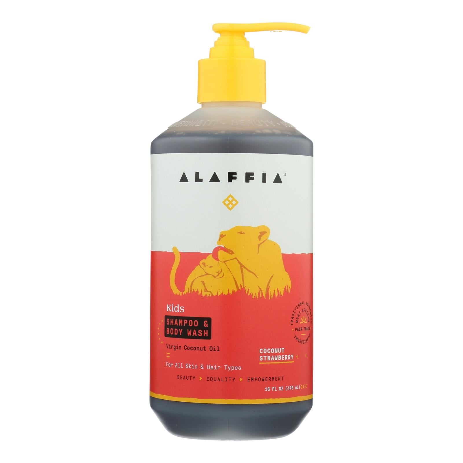 Alaffia - Everyday Shampoo And Body Wash - Coconut Strawberry - 16 Fl Oz. - Eco-Friendly Home & Grocery