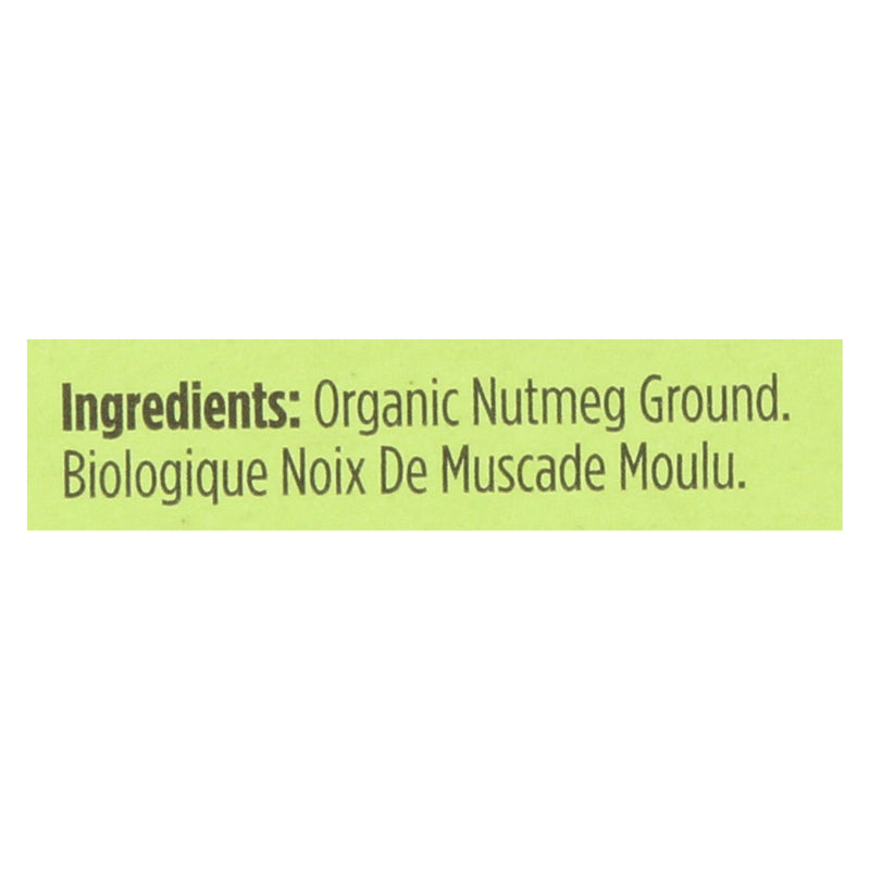 Spicely Organics - Organic Nutmeg - Ground - Case Of 6 - 0.4 Oz. - GreatEagleInc