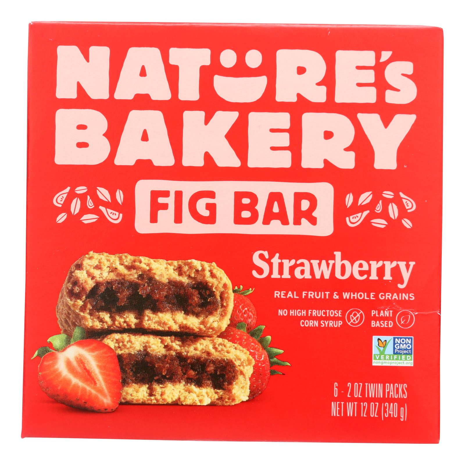 Nature's Bakery Stone Ground Whole Wheat Fig Bar - Strawberry - Case Of 6 - 2 Oz. - GreatEagleInc