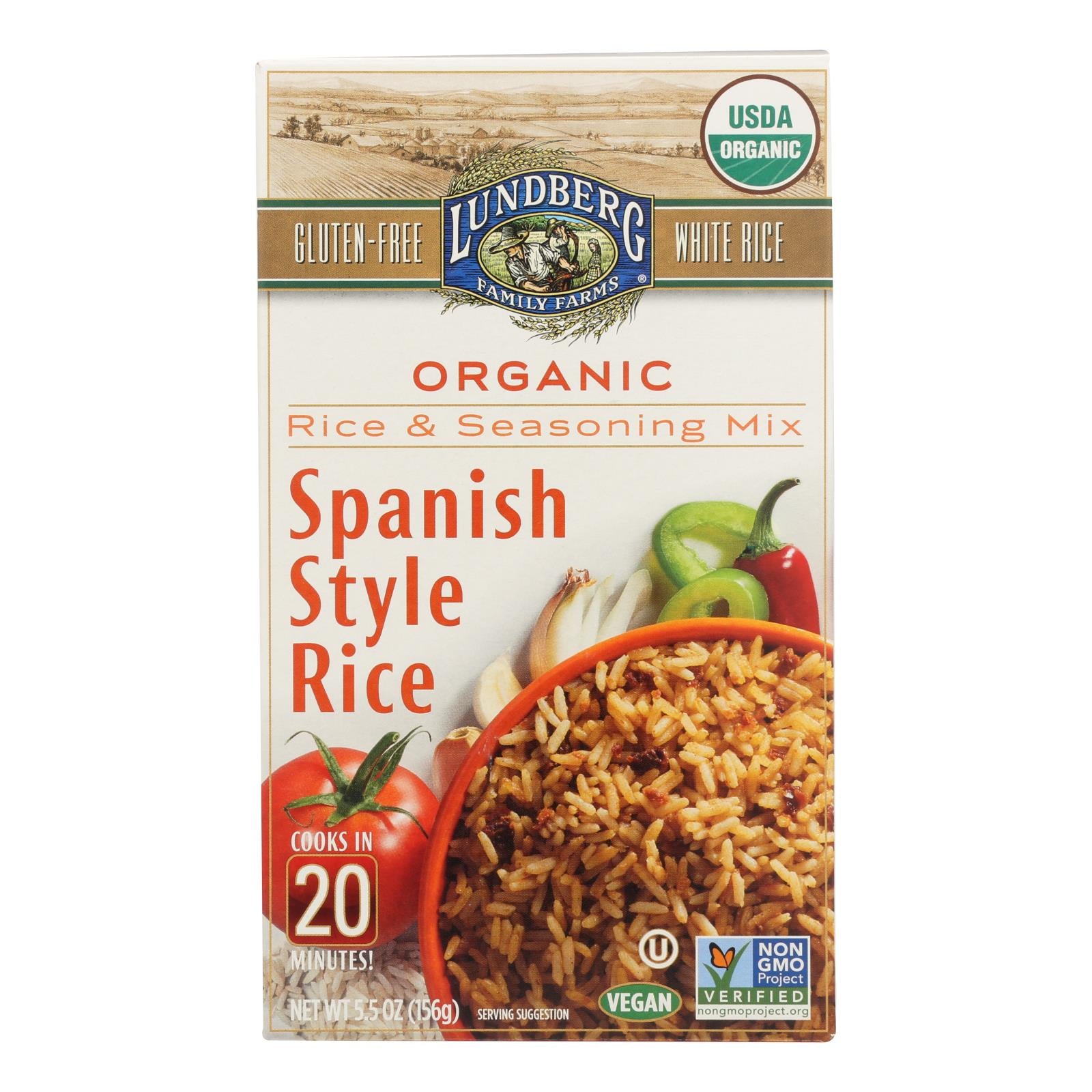 Lundberg Family Farms - Rice And Seasoning Mix - Spanish Style - Case Of 6 - 5.50 Oz. - GreatEagleInc