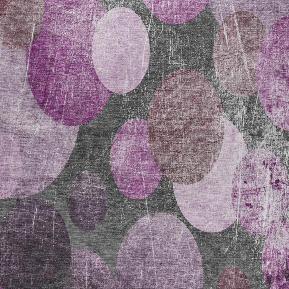 10' X 14' Red And Purple Geometric Shag Washable Area Rug With UV Protection - Home & Garden