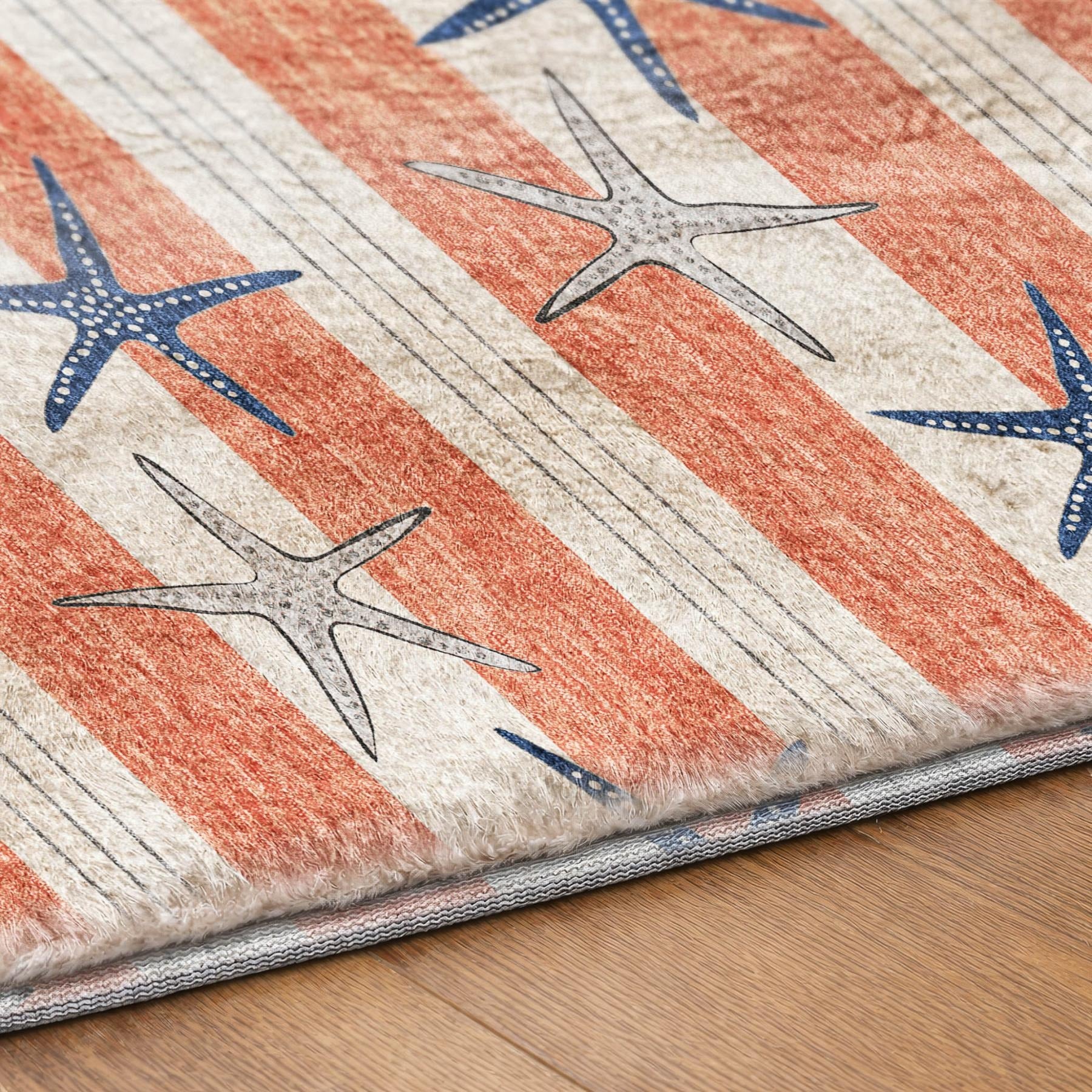 10' X 14' Coral And Gray Animal Print Shag Washable Area Rug With UV Protection - Home & Garden