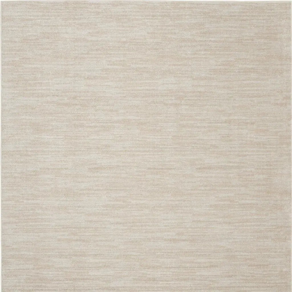 9' Beige And Ivory Square Indoor Outdoor Area Rug Homeroots Outdoor