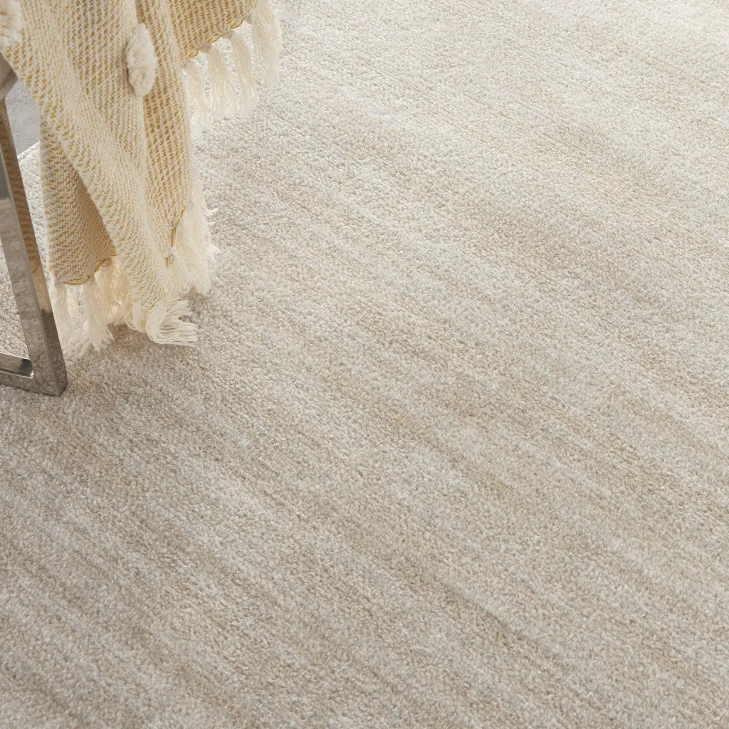 9' Beige And Ivory Square Indoor Outdoor Area Rug Homeroots Outdoor