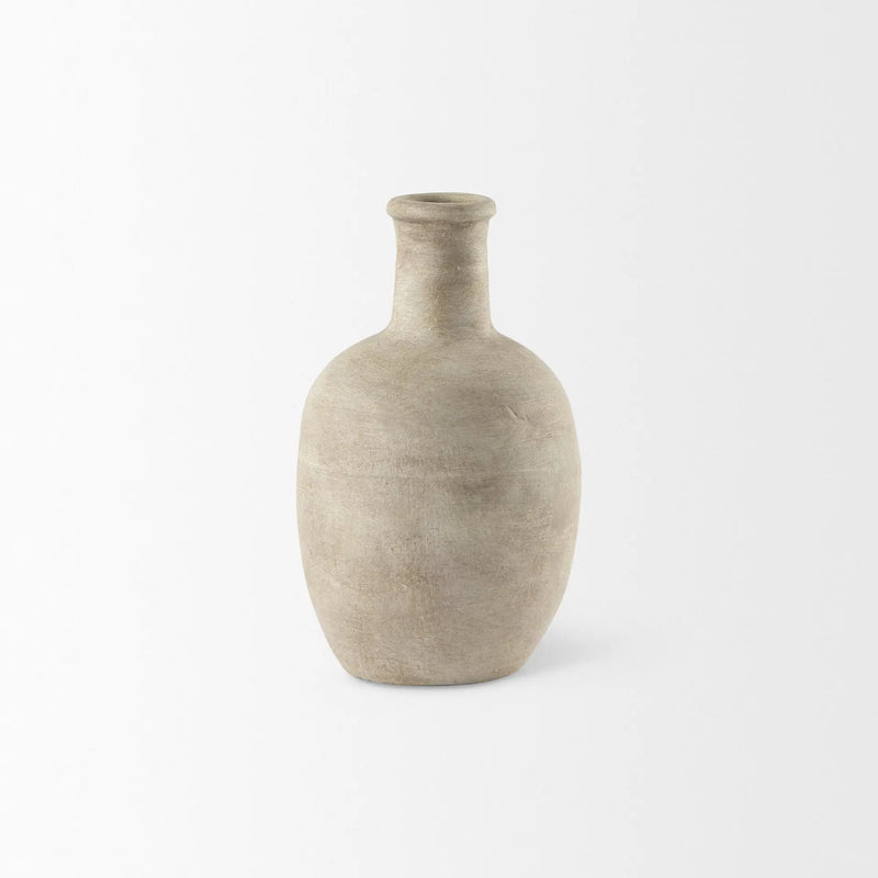 9" Beige Ceramic Table Vase Homeroots Home Decor