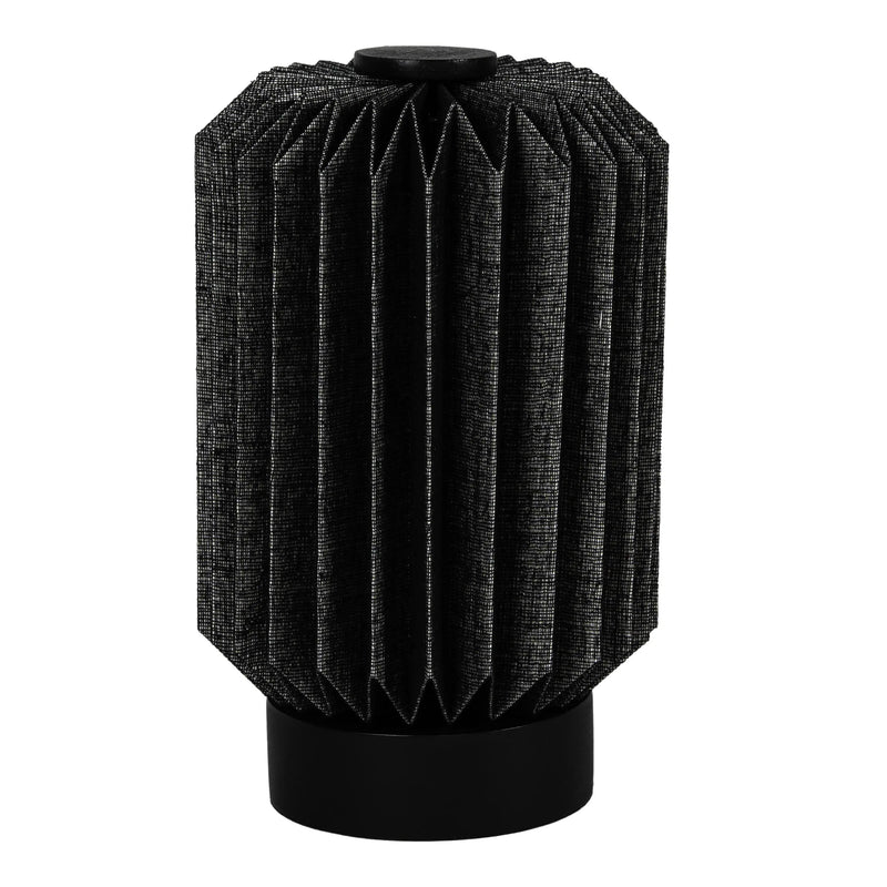 9" Black Geometric Bedside Lamp With Cylinder Shade Homeroots Lighting
