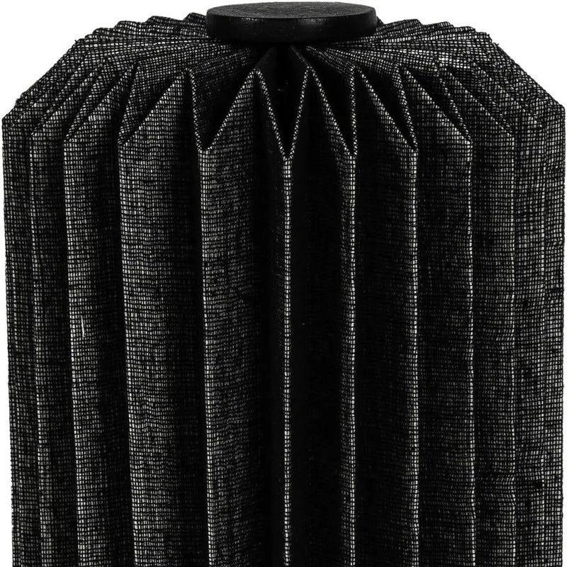 9" Black Geometric Bedside Lamp With Cylinder Shade Homeroots Lighting