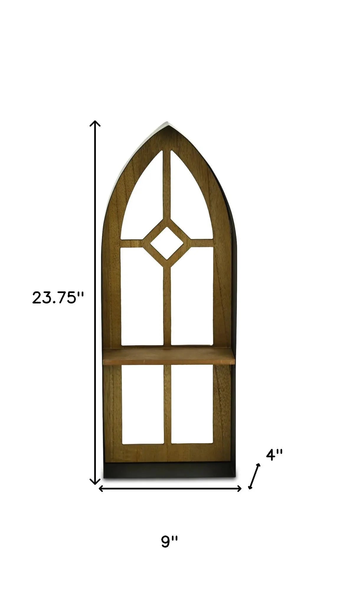 9" Black Metal Wall Mounted Accent Shelf Homeroots Organization