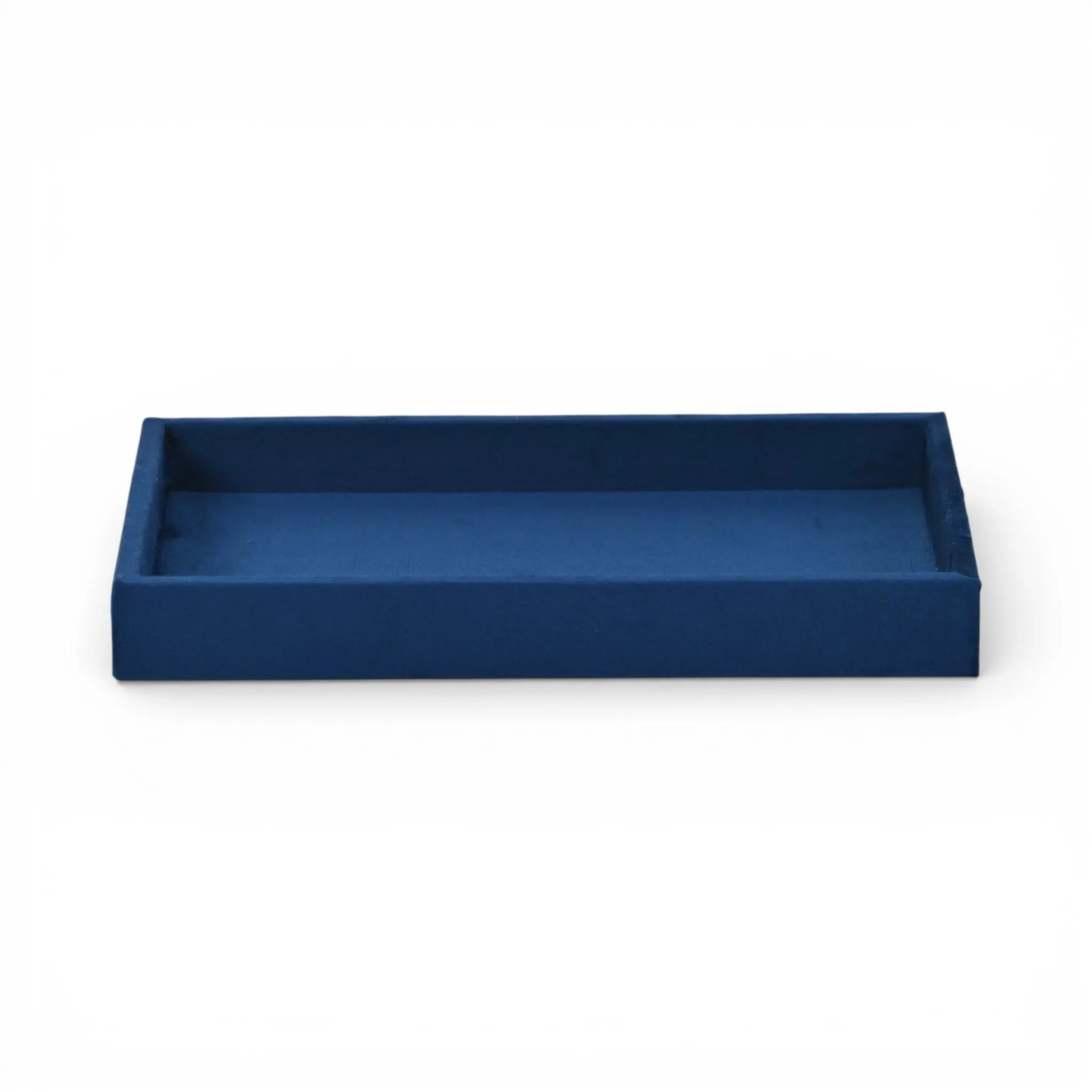 9" Blue Velvet Handmade Trinket Tray Homeroots Kitchen & Dining