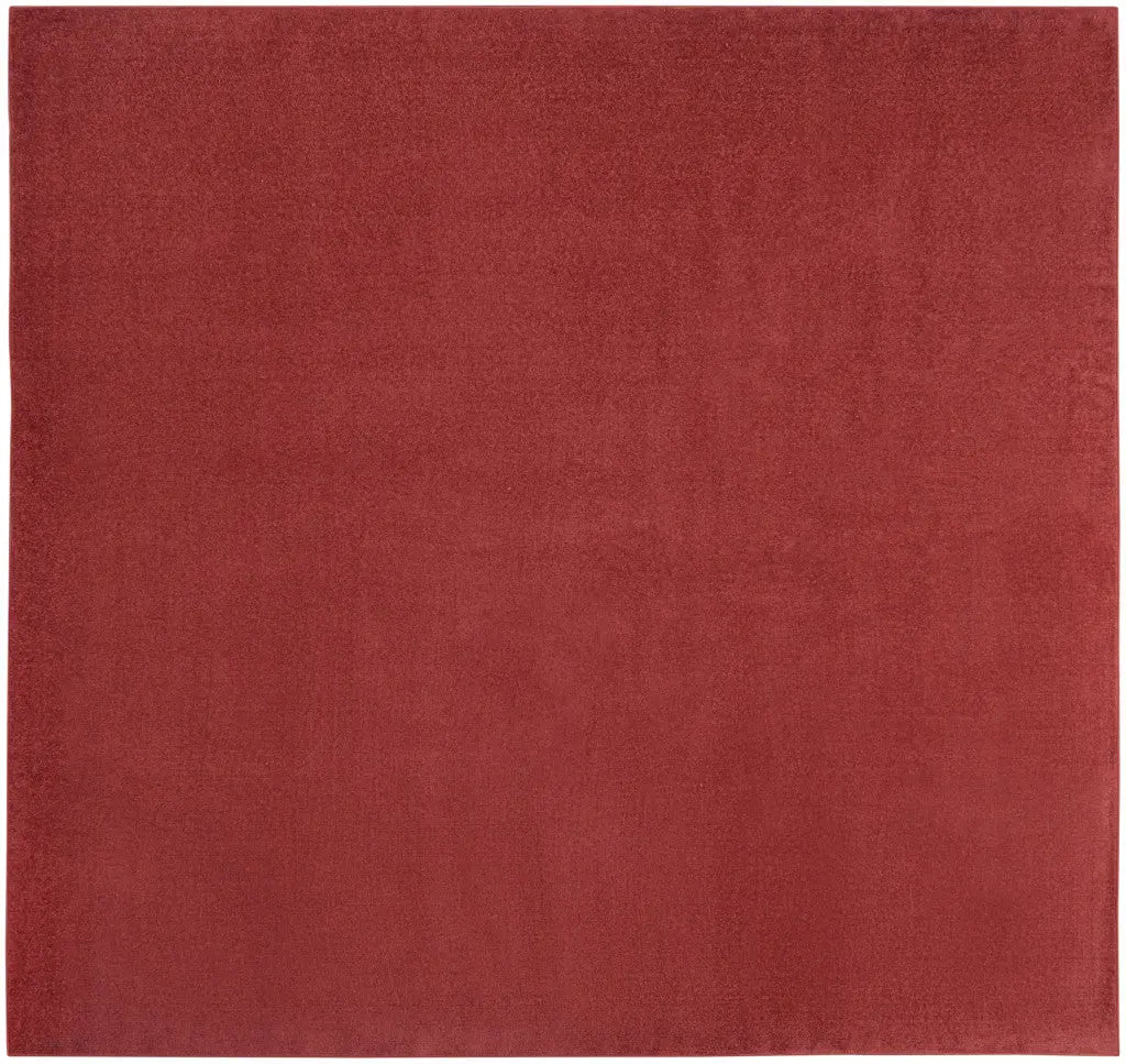 9' Brick Red Square Indoor Outdoor Area Rug Homeroots Outdoor