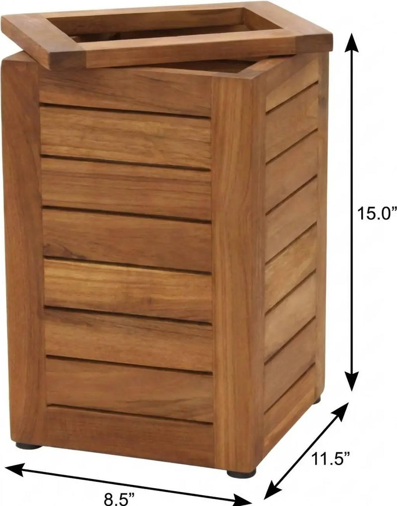 9" Brown Solid Wood Bathroom Storage Furniture Set Homeroots Organization