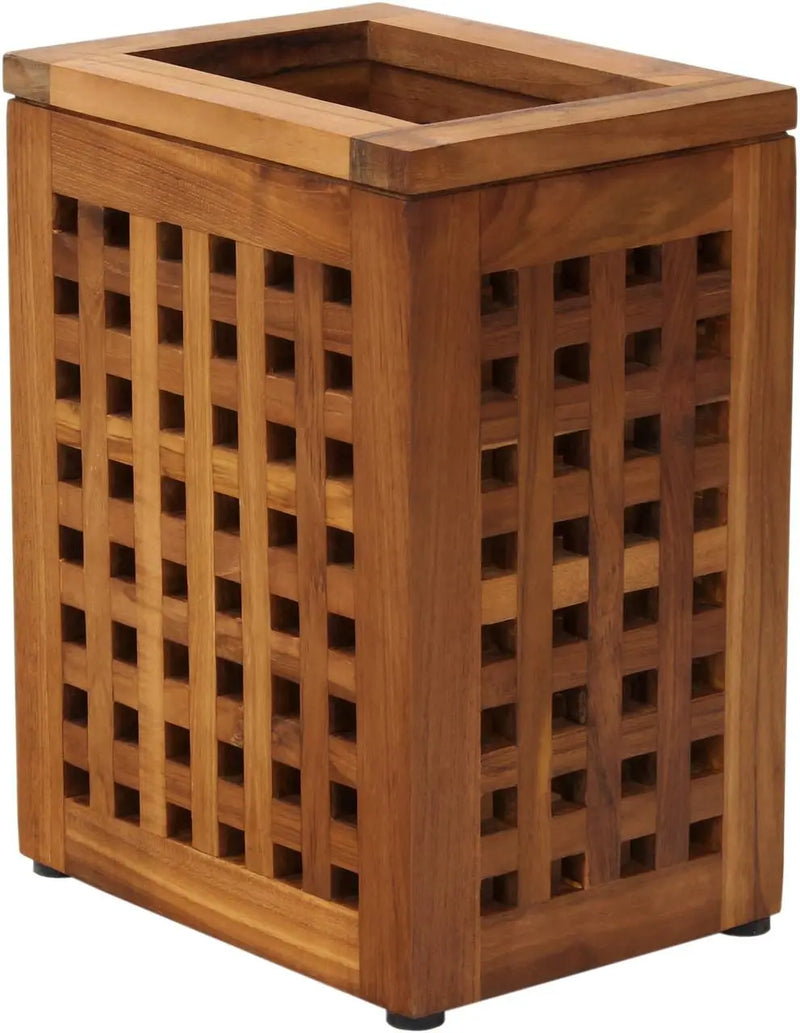 9" Brown Solid Wood Bathroom Storage Furniture Set Homeroots Organization