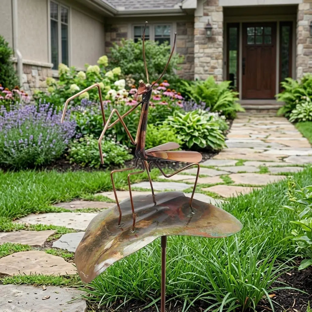 9" Copper Insect Garden Stake Homeroots Outdoor