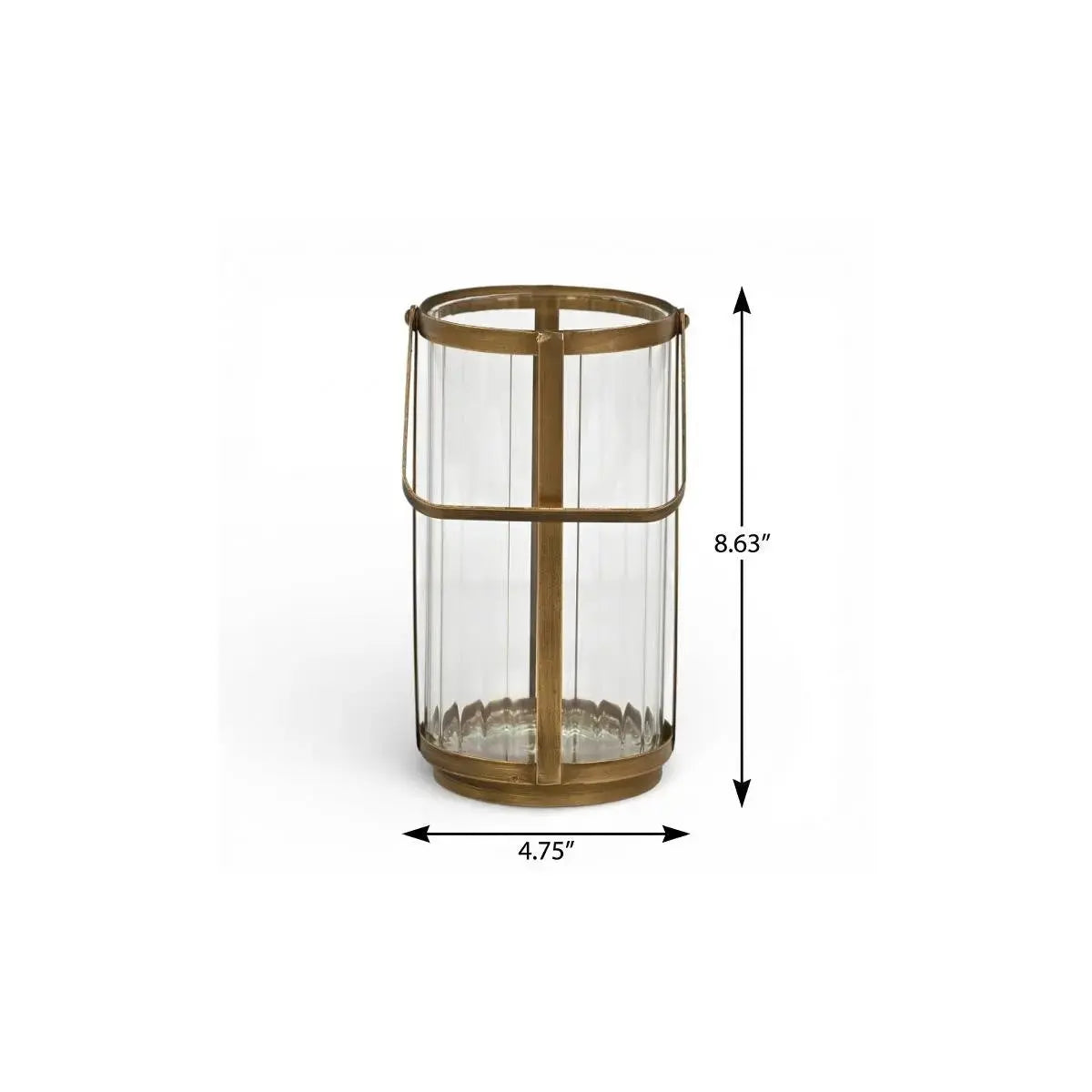 9" Gold Glass Tabletop Lantern Candle Holder Homeroots Home Decor