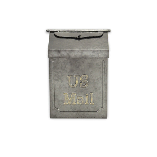 9" Gray Galvanized Metal Paper Organizer With Lid Homeroots Office