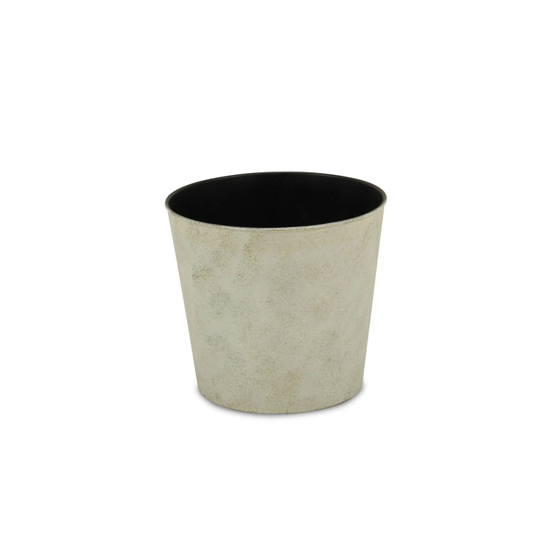 9" Gray Recycled Plastic Indoor Outdoor Round Pot Planter Homeroots Outdoor