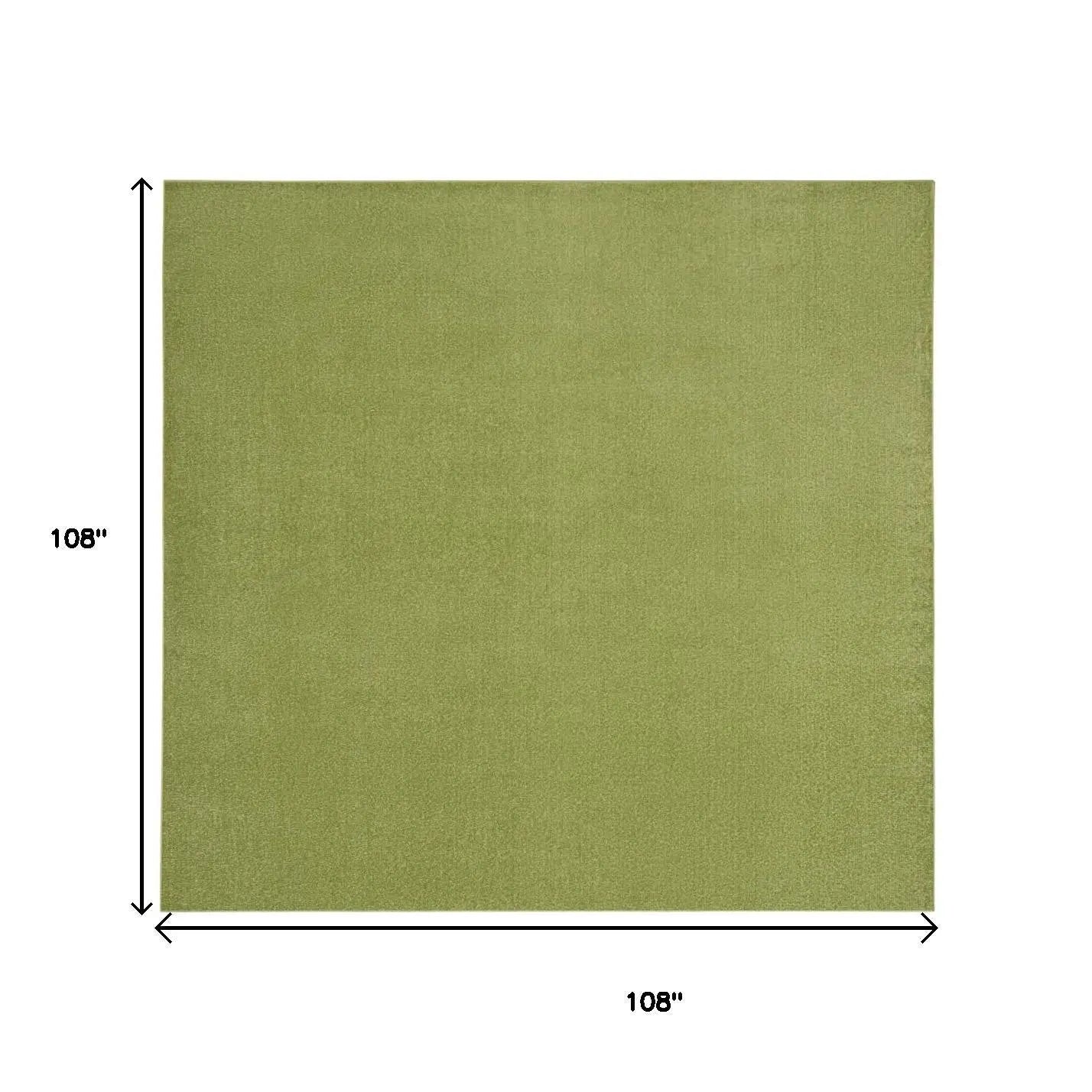 9' Green Square Indoor Outdoor Area Rug Homeroots Outdoor