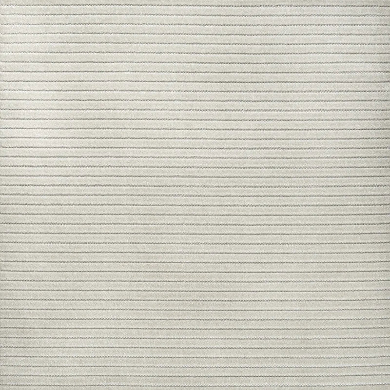 9' Ivory And Cream Square Striped Indoor Outdoor Area Rug Homeroots Outdoor