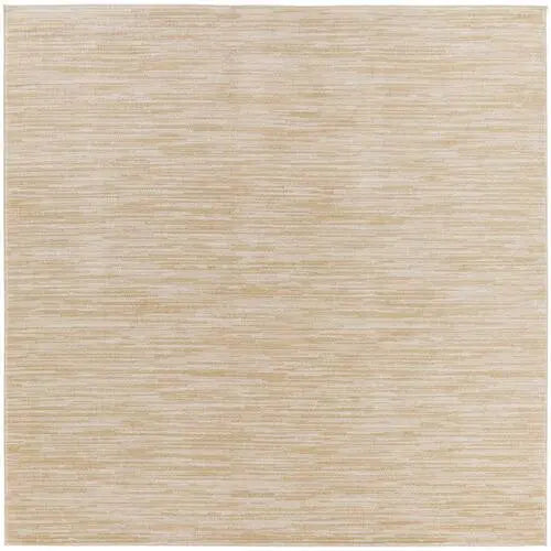 9' Ivory And Gold Square Abstract Indoor Outdoor Area Rug Homeroots Outdoor