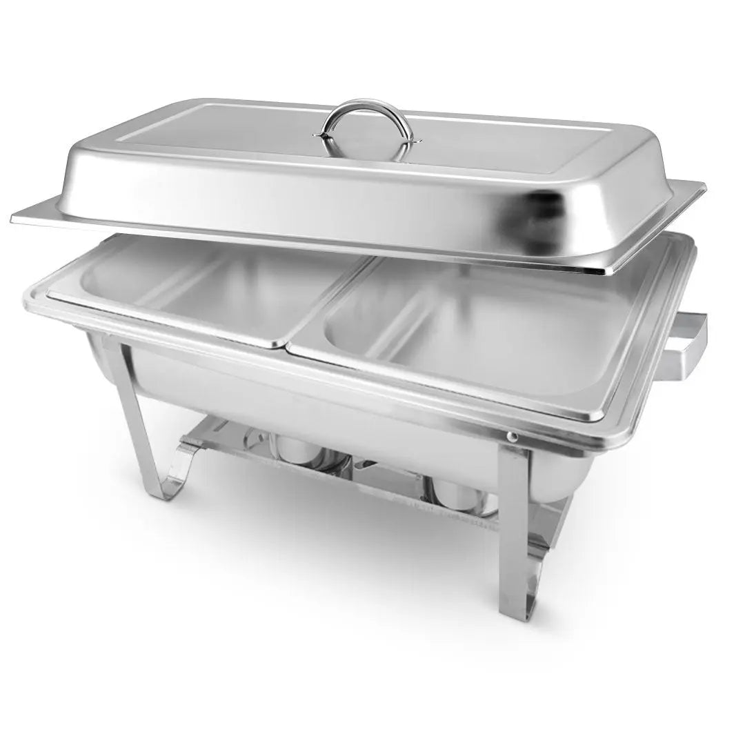 9" Silver Stainless Steel Chafing Dish With Stand Homeroots Kitchen & Dining
