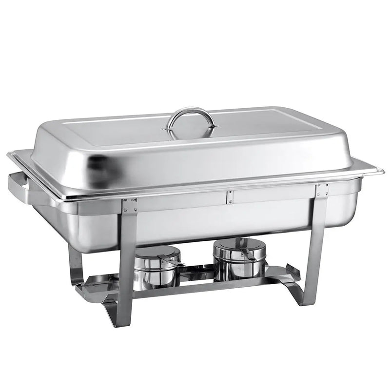 9" Silver Stainless Steel Chafing Dish With Stand Homeroots Kitchen & Dining