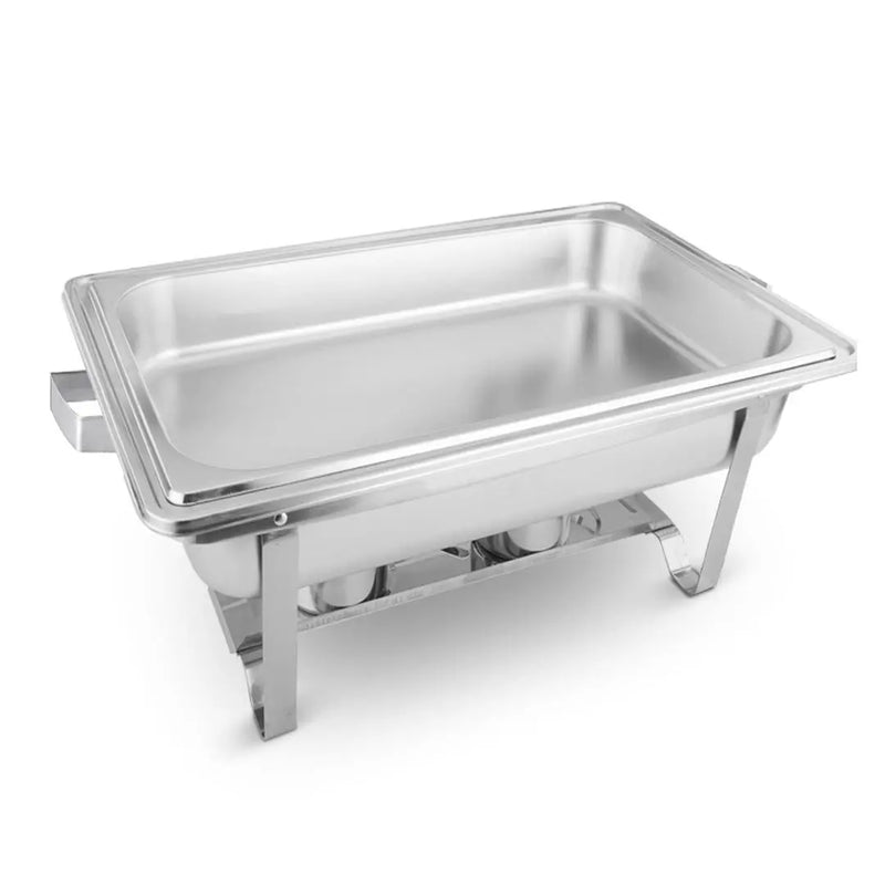 9" Silver Stainless Steel Chafing Dish With Stand Homeroots Kitchen & Dining