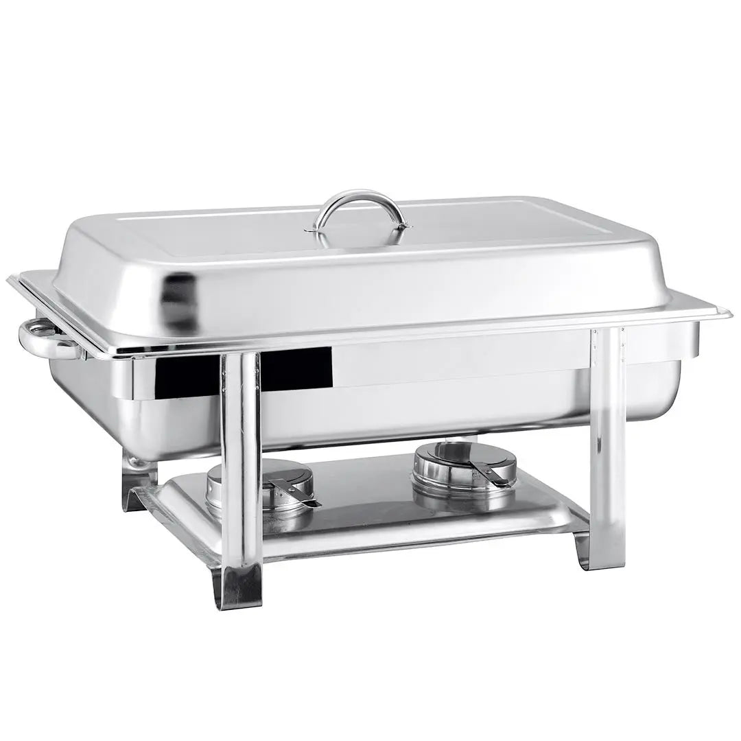 9" Silver Stainless Steel Chafing Dish With Stand Homeroots Kitchen & Dining
