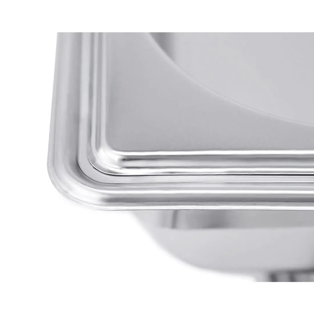 9" Silver Stainless Steel Chafing Dish With Stand Homeroots Kitchen & Dining