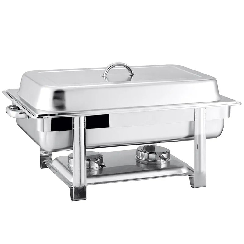 9" Silver Stainless Steel Chafing Dish With Stand Homeroots Kitchen & Dining