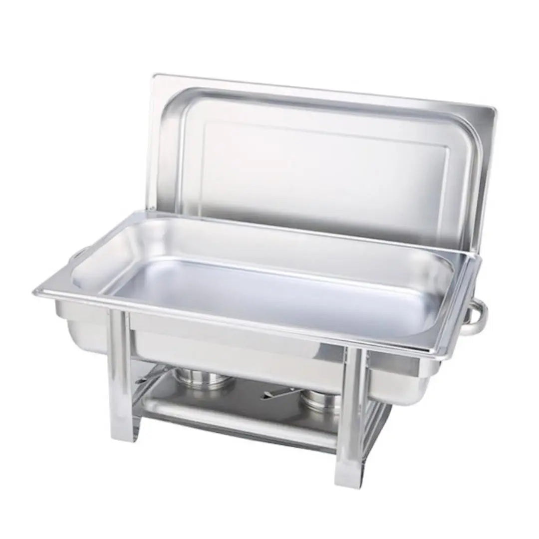 9" Silver Stainless Steel Chafing Dish With Stand Homeroots Kitchen & Dining